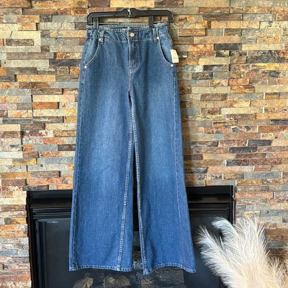 NWT Free People Harlow Mid Rise Wide Leg jeans 💙 - Picture 3 of 5